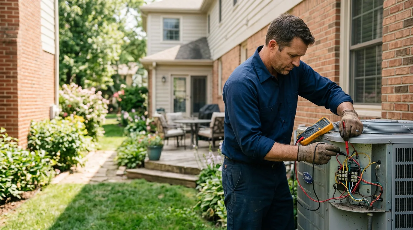 HVAC technician working near Swedesburg, IA